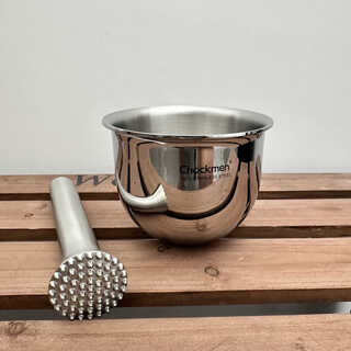 Wing fantasy 18/10 stainless steel thickened solid garlic pounder stone mortar pounding jar home