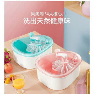 Sailotou customized hand-free fruit and vegetable washing machine dryer household small drain basket dehydrator fruit washing and washing fruit pink