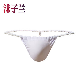 Mozilan tied rope japanese men's six-foot pants yuezhong underwear t-pants sumo sexy crotch cloth briefs large size white xl recommended 75-95 kg