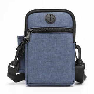 Tfo fourth generation cross-body document bag, travel passport bag, coin storage bag, card holder bag, blue 12*17cm