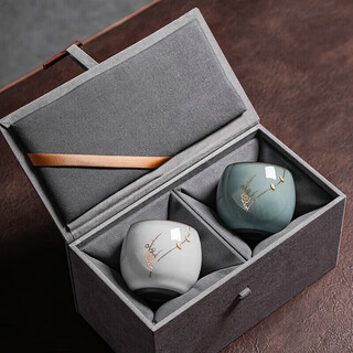 Qixuanyuan official kiln tea cup kung fu tea set curium nail master cup household ceramic tea cup small tea cup gift box holiday gift