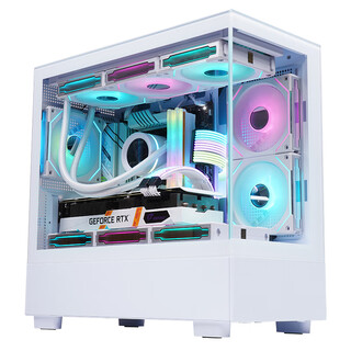 Wanjia xuanwu plus case gaming computer desktop mainframe case supports 360 water cooling/matx motherboard/270 degree a-pillar-free glass side penetration xuanwu pro white (matx motherboard/360 water cooling position)