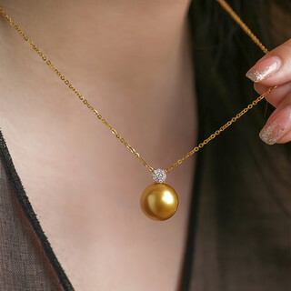Moh's jewelry south sea pearl nine-nine return to one pendant gold pearl seawater pearl neck ornament 18k inlaid temperament economic style 11-12mm
