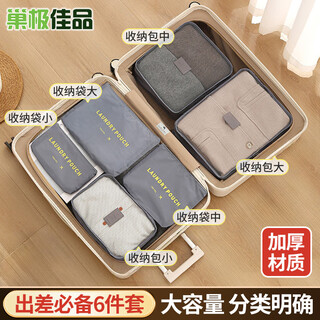 Nest top quality clothing storage bag, travel supplies storage bag, underwear bag, organizer bag, six-piece suitcase, clothing packaging bag
