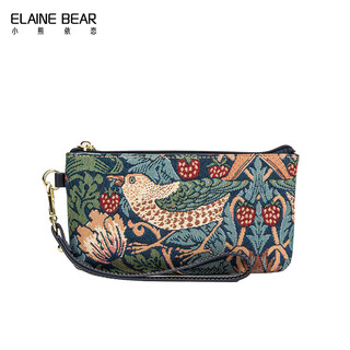 Little bear attachment mobile phone bag coin purse women's new style attractive mom flower and bird embroidery women's clutch bag