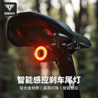 Captain tasi bicycle night riding taillight high-bright mountain road bike intelligent waterproof warning taillight type-c charging bicycle