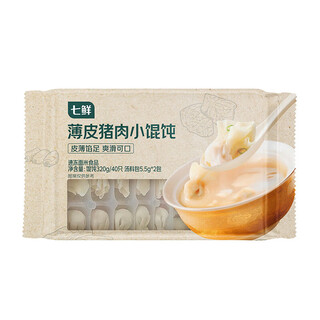 Qixian thin-skinned pork wontons 331g (contains 40 pieces)