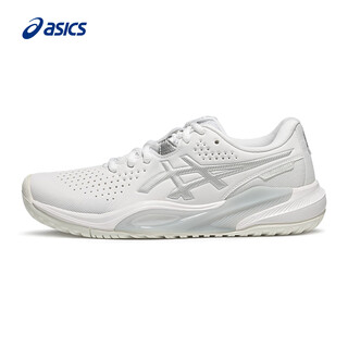 Asics women's stable and comfortable tennis shoes gel-challenger 15 white/silver gray 40