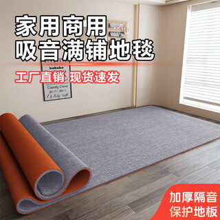 Jun yuexi soundproof carpet throughout the house shock-proof bedroom floor mats home living room sound-absorbing living room large-area floor shock-absorbing mat haze gray tpe single stripe 40x60cm