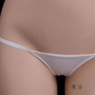 Sexy underwear, feminine ultra-thin ice silk thong, vaginal c-shaped library low-waist briefs, white s