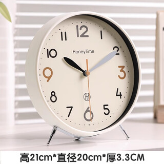 Wall ear high-end desk clock living room 2025 desktop clock table clock display desk clock simple and atmospheric creative ornament white