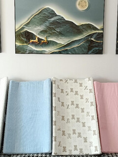 CLCEY待产护理婴儿床垫可移动尿布台垫子护理台宝宝按摩台待产护理 纯棉料 (可爱白熊)海棉垫 长70厘米*宽45厘米