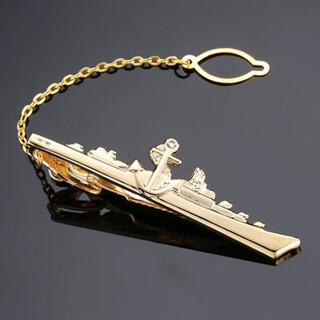 何佳功领带夹  男士轮船领带夹商务正装简约男女别针韩版保安领夹 领带夹男士轮船领带夹商务正装简