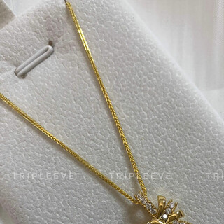 Fat donglai quality akoya pearl pendant ribbon dance goddess zhen duoma m family bow necklace gold titanium steel chopard chain d16