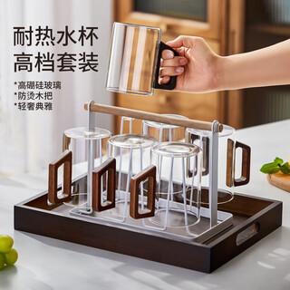 Niye tea cup glass set water cup household cup set green tea cup guest cup 6-pack tea set for entertaining guests