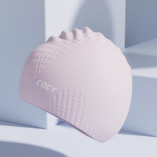 Pull-back swimming cap for women with long hair, adult waterproof ear protection, high-looking silicone enlarged head circumference bubble swimming cap set, pink and purple bubble swimming cap for extra comfort