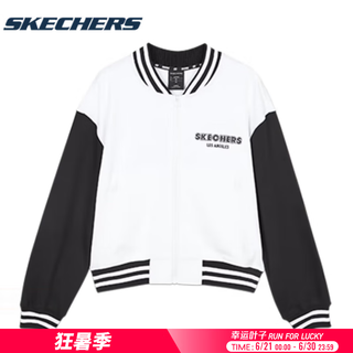 斯凯奇（Skechers）女士夏季薄款运动外套透气跑步训练夹克休闲速干 L121W008-0019 S