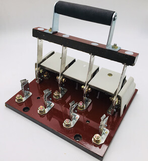 200a knife switch 380v switch 4p three-phase electricity four-wire double throw inverted knife high current two-way switching knife gate black thick piece (3mm)