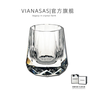 Vianasa s edo kiriko stone of zeus k9 crystal cup whiskey glass shot glass high-end light luxury gift box gift box stone of zeus single gift box 200ml 1 piece