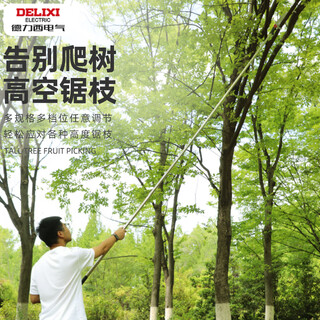 Delixi electric high-branch tree saw pruning high-altitude sawing wood pruning branches long pole tree saw artifact black king kong 7.6 meters