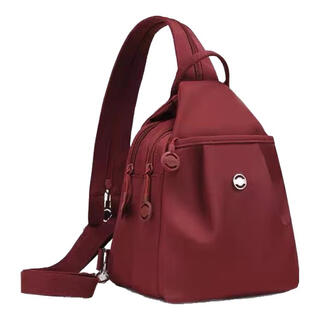 B fashionable and versatile new multi-functional multi-layer fashion backpack women's bag casual crossbody lightweight travel red