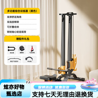 Bina multifunctional rowing machine indoor training foldable strength trainer comprehensive trainer fitness equipment home black plus accessories sf door-to-door delivery