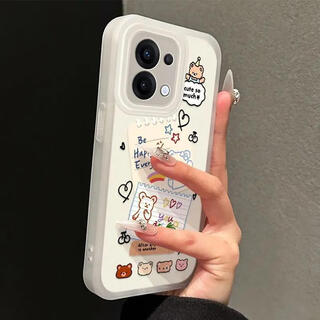 The main house bear label is suitable for xiaomi 15 mobile phone case, women's anti-fall redmi note11tpro+new k30 silicone. semi-transparent white-little fat girl-y2 bear label xiaomi 15