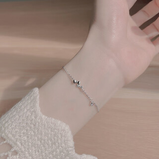 Rosena sammi pure silver bow bracelet for women with light luxury design as a birthday gift bracelet for best friend bow bracelet-s999 pure silver