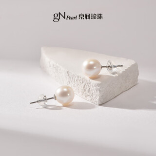 Jingrun pearl earrings 925 silver freshwater pearl earrings round young style earrings premium birthday gifts for self-wearing