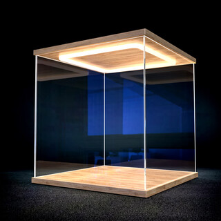 Suitable building block model display box with light, acrylic high transparent dust cover, luminous display cabinet, return light display box 60cm 10cm 50cm