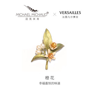 Michaelmichaudmichaelmichaud orange blossom brooch pearl brooch high-end suit corsage light luxury niche design immortal flower orange blossom small brooch