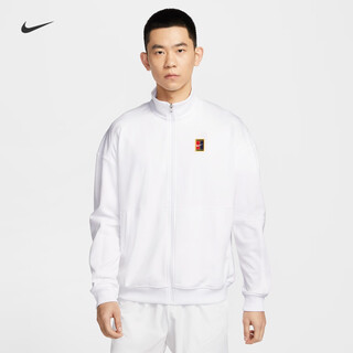 Nike men's thin velvet tennis jacket winter knitted retro mesh jacket nike heritage fz6926 100 white/white xl