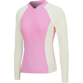 Speedo free leather 2.0 small turtleneck sun protection comfortable long sleeve split swimsuit women's coral pink s