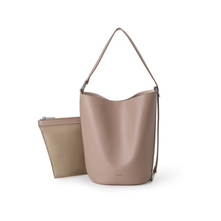 Rabeanco birch bucket bag women's shoulder bag portable tote bag niche cross-body commuter bag 88322 milk sand color