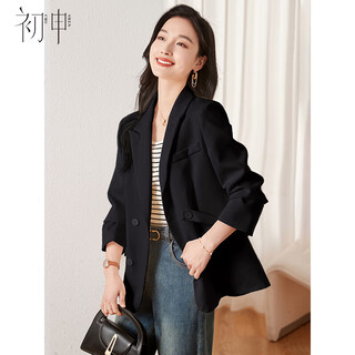 Chu shen small suit women's commuting casual design irregular back slit suit jacket s142f4324