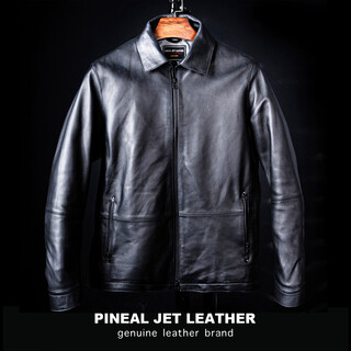 Pjl2025 spring new men's business simple lapel leather jacket black m (140jin jin is equal to less than 0.5kg)