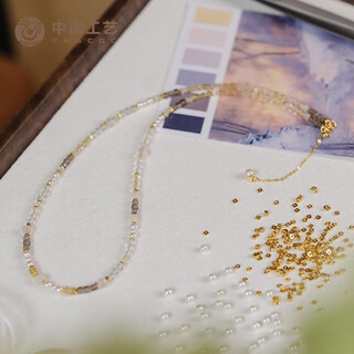 Chinese craftsmanship dongqishuanghua original time season colorful necklace natural gem beads explosive necklace dongqishuanghua