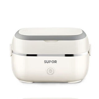 Supor (supor) electric lunch box can be plugged in and heated 304 stainless steel double portable double layer 2 inner pots white