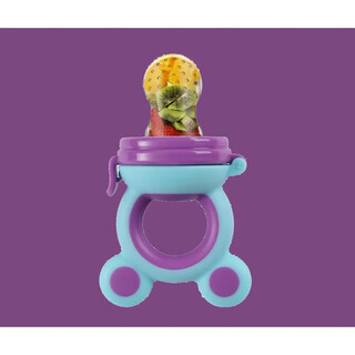Qingsiyi baby fruit and vegetable fun children's bite bite silicone newborn rice porridge infant and toddler fruit food supplement magic device blue purple