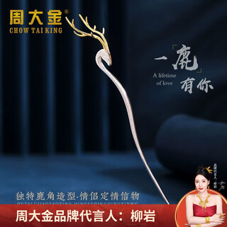 Zhou dajin chow tai king yilu has you hairpin female hairpin ancient style headband birthday gift valentine's day gift for girlfriend and wife yilu has you hairpin