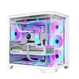 Huntkey s980 tornado enjoy edition 360 chassis column-free ocean view room s970 blizzard ice blade edition computer host case (supports atx motherboard/360 water cooling) s970 blizzard max ice blade edition - white single case
