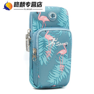 Zhewei running mobile phone bag women's sports mobile phone arm bag thin mobile phone arm bag outdoor fitness equipment wrist bag mobile phone bag b082 cyan small size