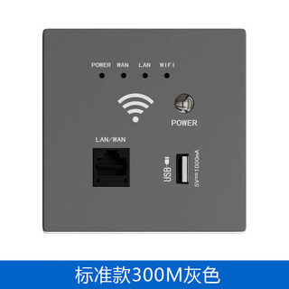 Zhengyiniu 86 wall wireless router gigabit wifi socket wine in-wall ap smart panel gray standard 300m gray zero live wire standard 30
