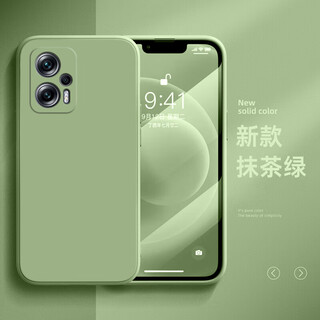 Zhengmu redmi note11tpro mobile phone case 5g xiaomi redmi note11tpro+ protective cover straight edge liquid silicone all-inclusive anti-fall simple soft shell men and women new case matcha green redmi note11tpro/+ straight edge liquid