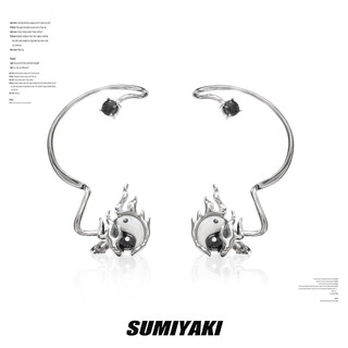 Libiao sumiyaki original design new chinese style earrings ear clip necklace bracelet hairpin bracelet for women without pierced ears 1 pair