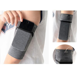 Jie yintong sports mobile phone arm bag for men and women outdoor fitness equipment running bag arm bag arm strap arm cover gray s suitable for arm circumference 19-23cm