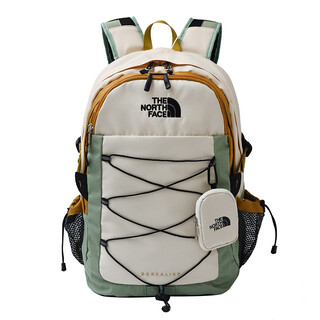 Dynamic north dynamic north new large-capacity backpack male and female student school bag casual backpack outdoor sports travel computer bag mountaineering bag off-white with yellow-new product