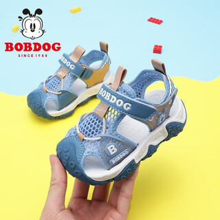 Bobdog children's shoes baby beach shoes summer boys' toe-toe sandals 105322075 moonlight blue/cerulean blue 22