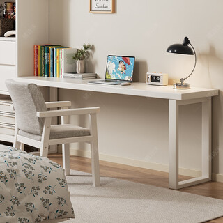 Orange shimo solid wood desk 40cm wide bedroom wall extremely narrow bedside table bedside large computer table home double study table ivory white # desk 180cm*40cm*75cm desktop thickness 4cm