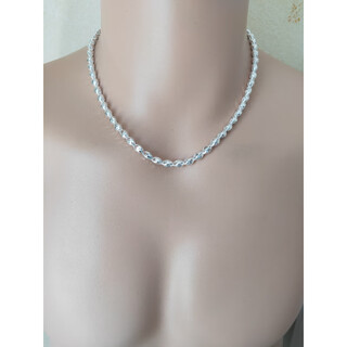 Nilan fat donglai same style men's platinum necklace silver men's silver 999 tulip silver jewelry chain pure silver thick domineering female trend 5 mm thick 50 cm long